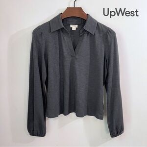 UpWest Johnny Collar L/S Slub Knit Top